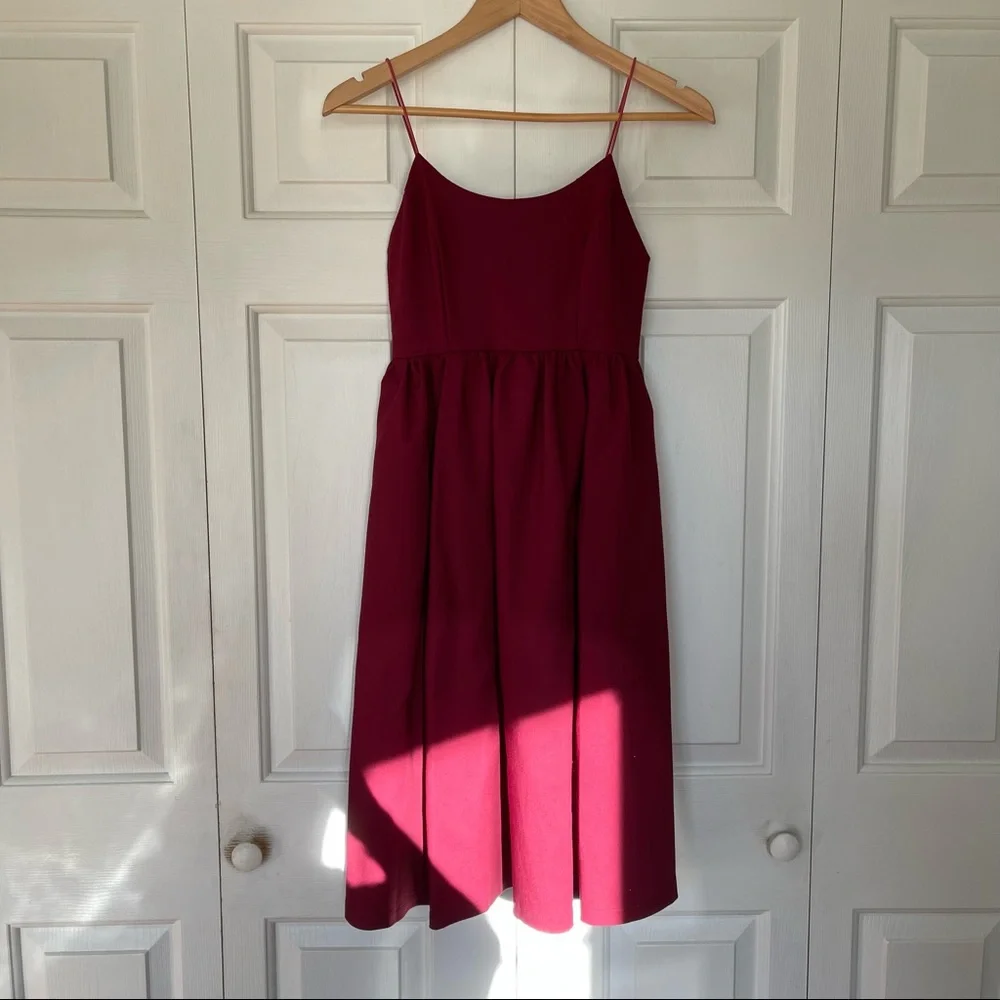 📦 SALE | Showpo. | Wild Nights A-Line Spaghetti Strap Tea Length Dress Wine - Picture 1 of 8